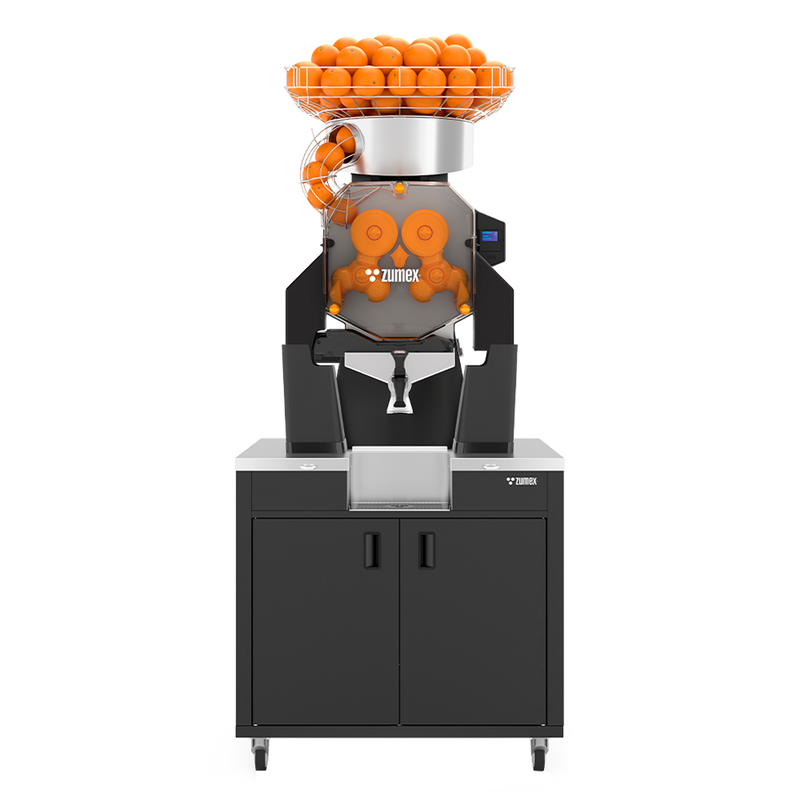 Zumex 08818 Speed Up All-in-One Automatic Feed Juicer — 40 Fruits / Minute, with Wide Black Podium