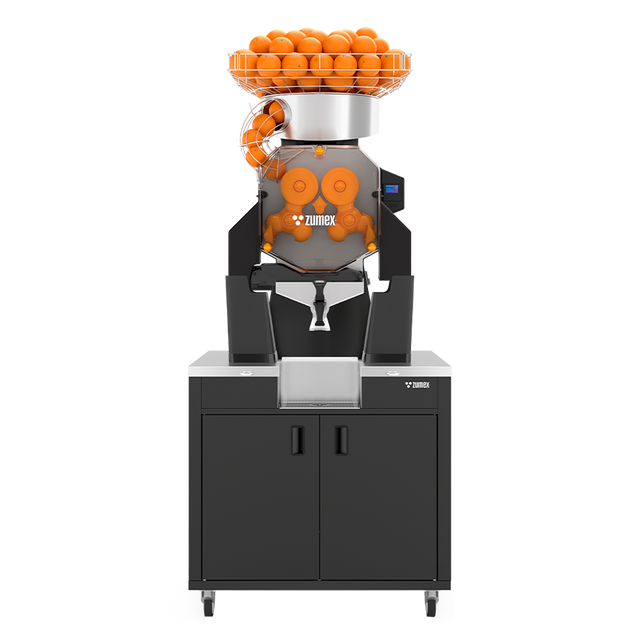 Zumex 08818 Speed Up All-in-One Automatic Feed Juicer — 40 Fruits / Minute, with Wide Black Podium