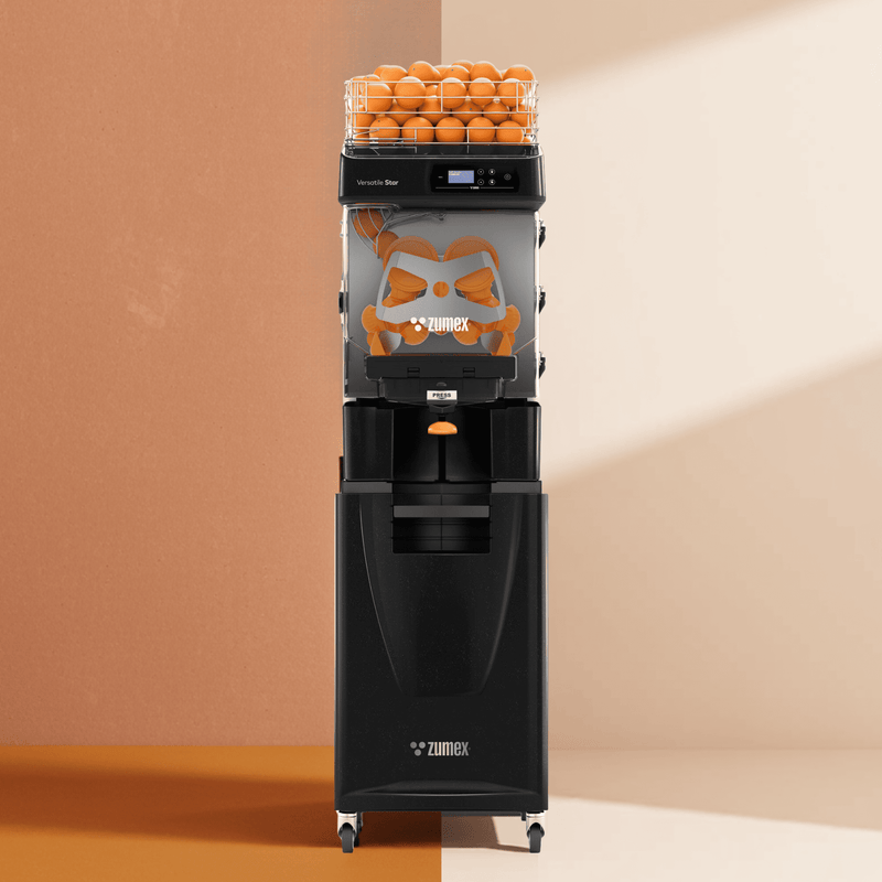 Zumex 11846 Versatile Star All-in-One Slim Automatic Feed Juicer — 40 Fruits / Minute, Black Color, with Podium
