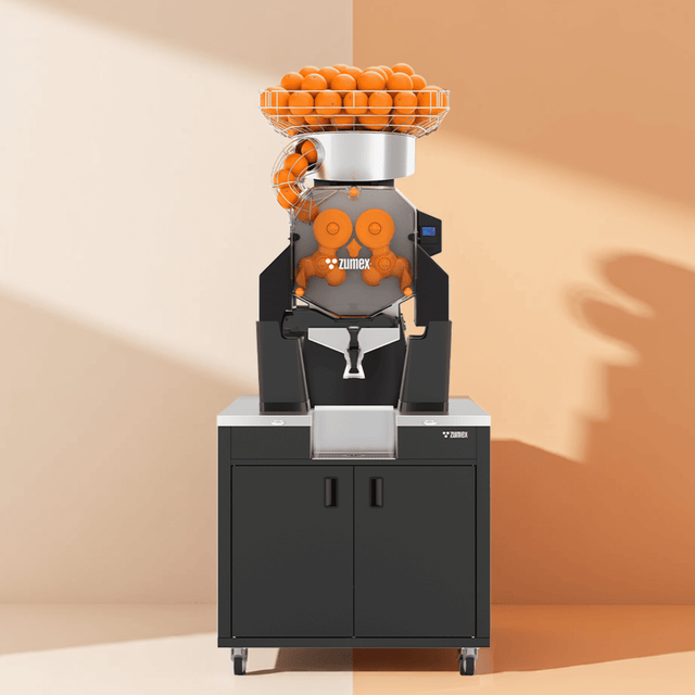 Zumex 08818 Speed Up All-in-One Automatic Feed Juicer — 40 Fruits / Minute, with Wide Black Podium