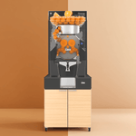 Thumbnail 1 for Zumex 11815 Speed Up Juice Corner Automatic Feed Juicer — 40 Fruits / Minute, with Oiled Oak Podium