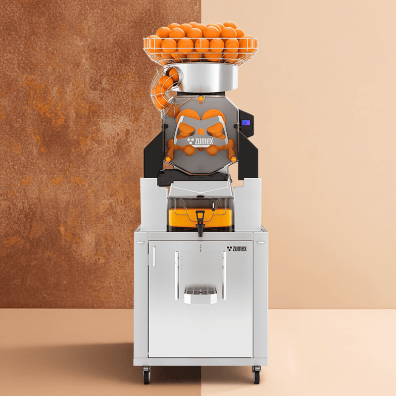 Zumex 08842 Speed S +plus All-in-One Automatic Feed Juicer — 40 Fruits / Minute, Self Service, with Tank Podium