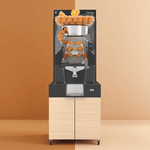 Thumbnail 1 for Zumex 11814 Speed S +plus Juice Corner Automatic Feed Juicer — 40 Fruits / Minute, Self Service, with Wide Oiled Oak Podium