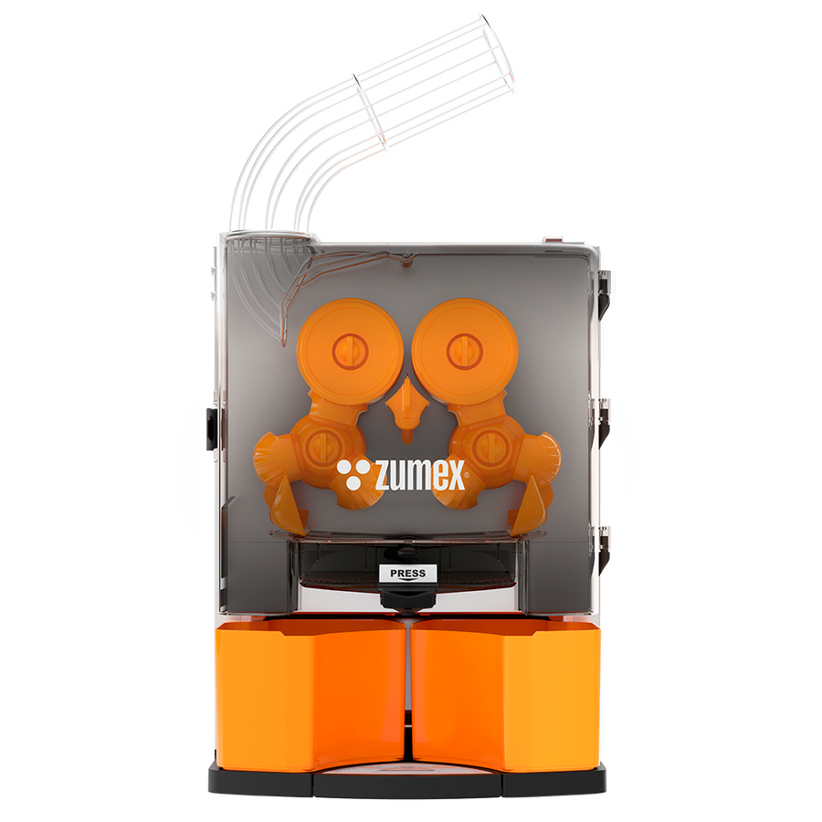 Zumex 04810 Essential Automatic Feed Citrus Juicer — 27 Fruits / Minute, Orange Color, Original System® squeezing system