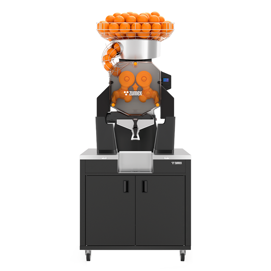 Zumex 08818 Speed Up All-in-One Automatic Feed Juicer — 40 Fruits / Minute, with Wide Black Podium