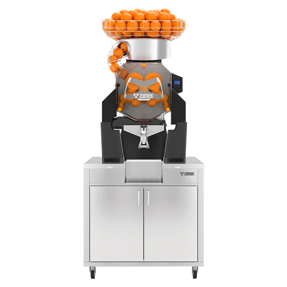 Zumex 08826 Speed S +plus All-in-One Automatic Feed Juicer — 40 Fruits / Minute, Self Service, with Wide Mirror Podium