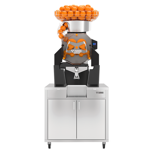 Zumex 08826 Speed S +plus All-in-One Automatic Feed Juicer — 40 Fruits / Minute, Self Service, with Wide Mirror Podium