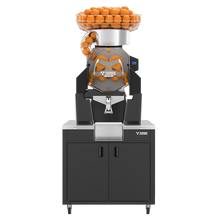 Zumex 08827 Speed S +plus All-in-One Automatic Feed Juicer — 40 Fruits / Minute, Self Service, with Wide Black Podium - image