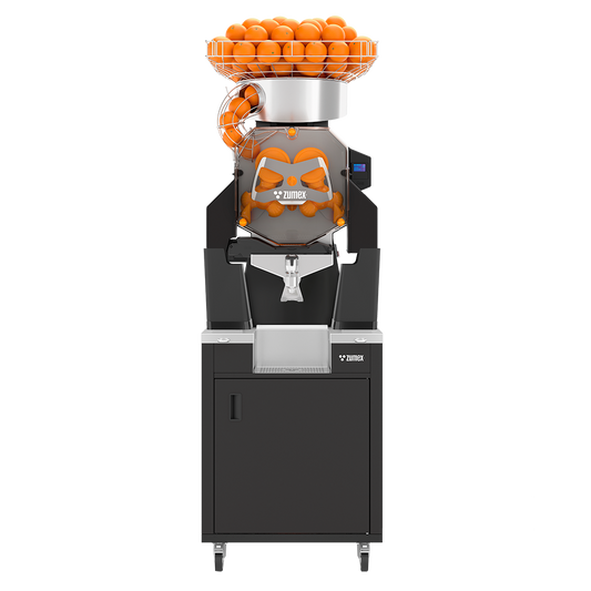 Zumex 09962 Speed S +plus All-in-One Automatic Feed Juicer — 40 Fruits / Minute, Self Service, with Slim Black Podium