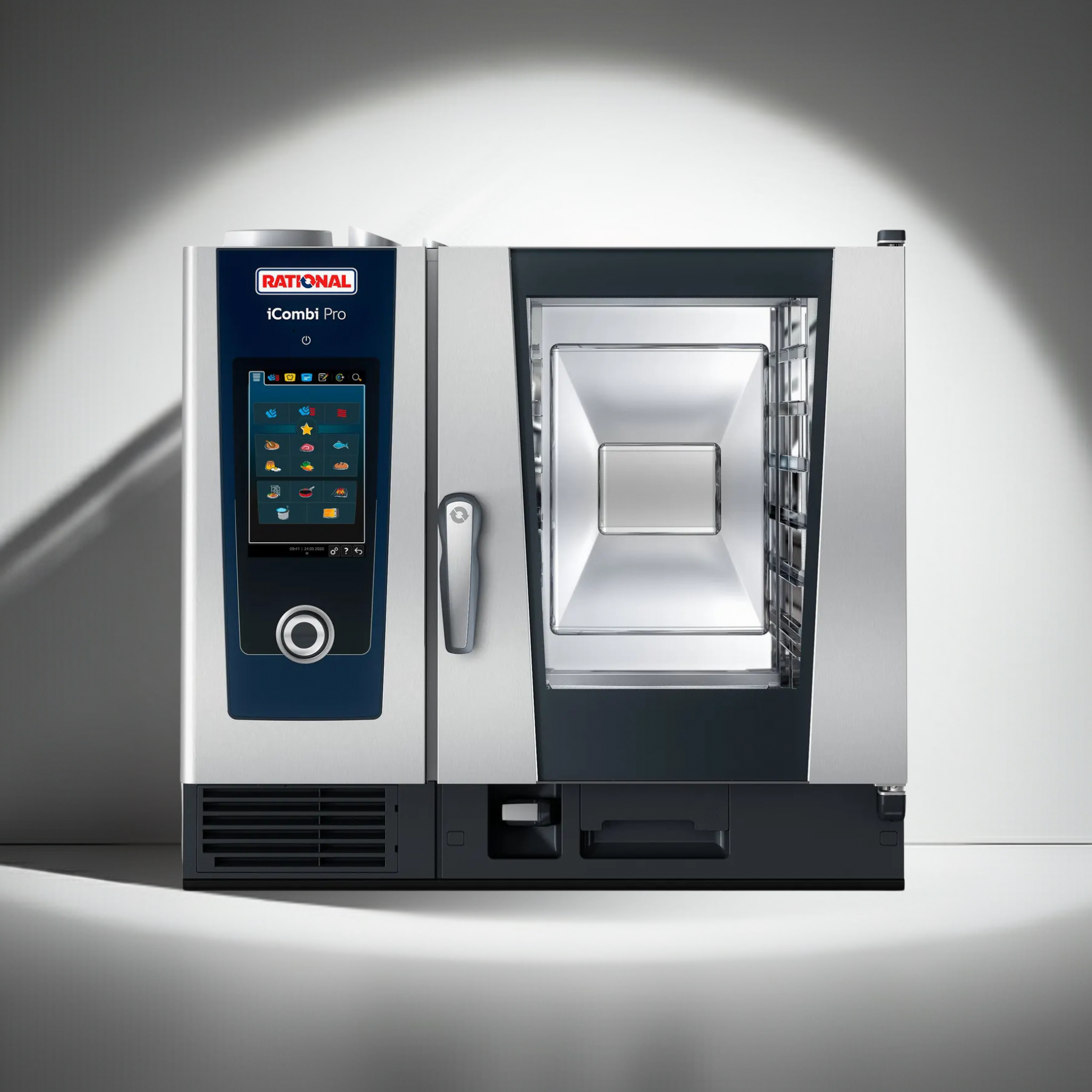 Rational iCombi Pro ICP 6-HALF NG 120V 1PH (LM100BG) Natural Gas Combi Oven — 6 Pan, Half-Size, 120V, 1 Phase