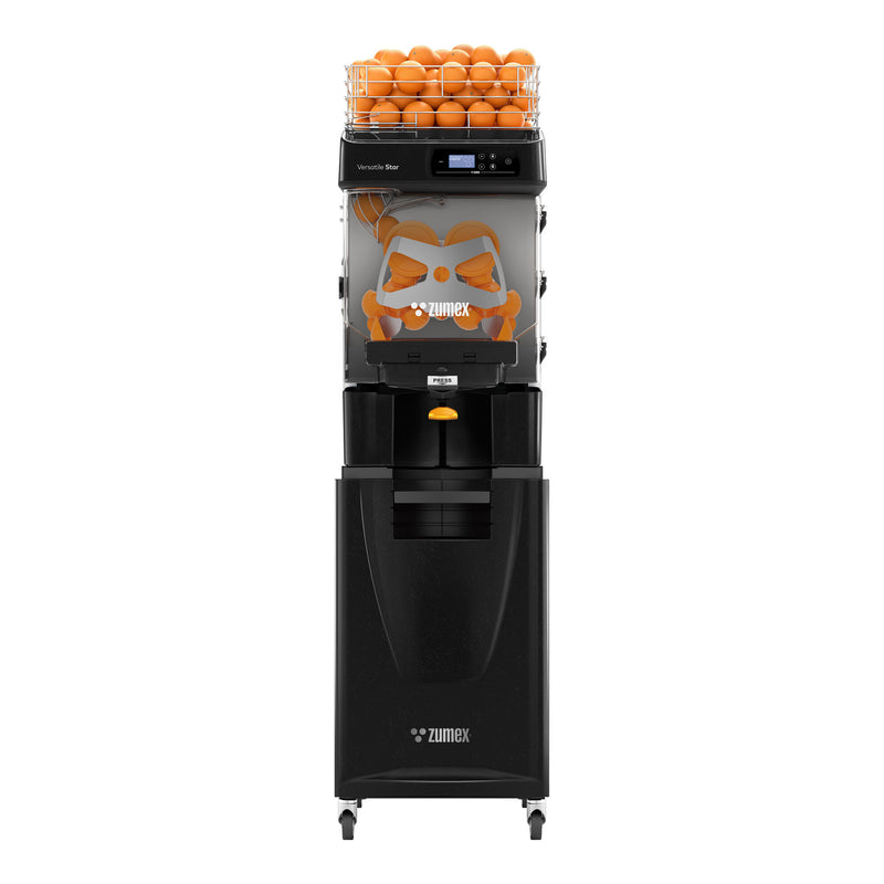 Zumex 11846 Versatile Star All-in-One Slim Automatic Feed Juicer — 40 Fruits / Minute, Black Color, with Podium