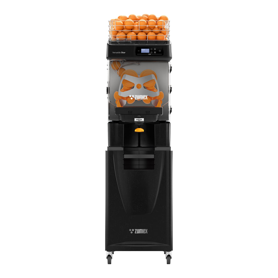 Zumex 11846 Versatile Star All-in-One Slim Automatic Feed Juicer — 40 Fruits / Minute, Black Color, with Podium