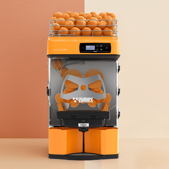 Zumex 10216 Versatile Pro Automatic Feed Citrus Juicer — 27 Fruits / Minute, Orange Color