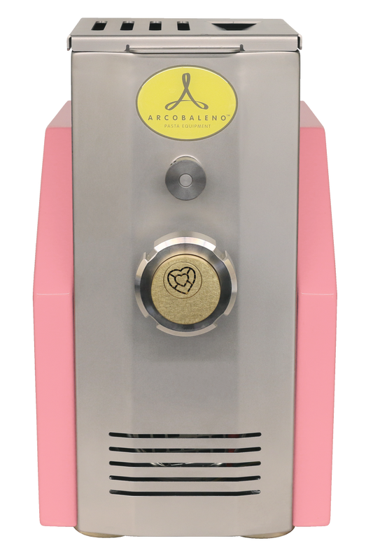 Arcobaleno AEX5 Vita Residential Pasta Extruder and Mixer — 5 Lbs Output/Hr, Countertop, Pink