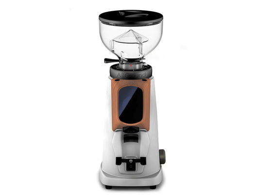 Fiorenzato AllGround Sense Dark-T Grinder — White & Wood