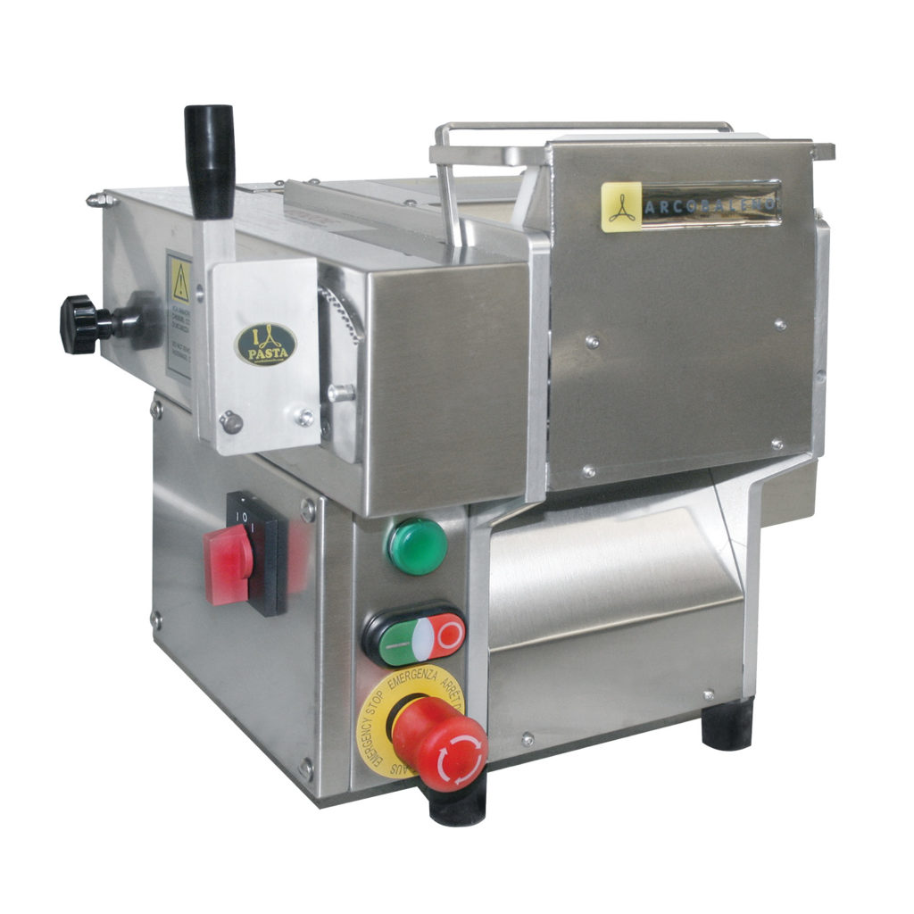 Arcobaleno ASC250 Nina 10" Countertop All-in-One Dough Sheeter and Cutter — with Manual Adjustable Thickness