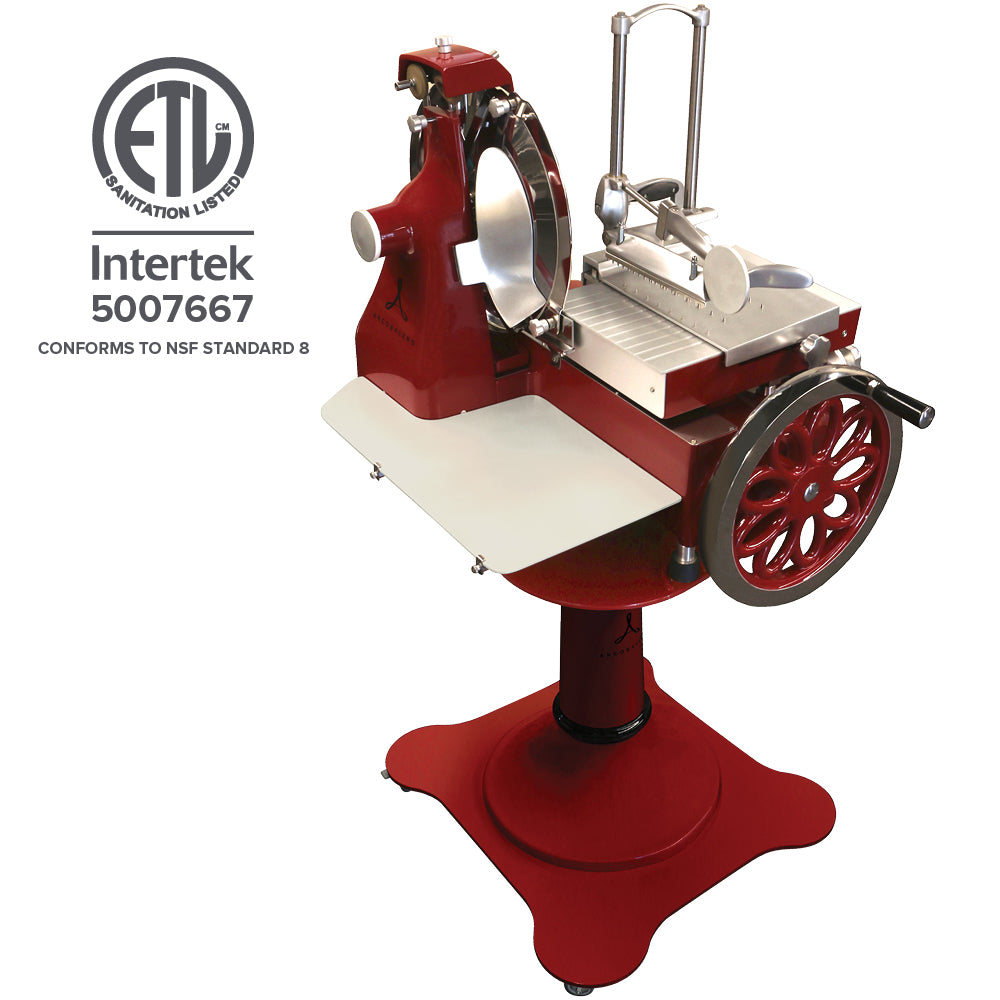 Arcobaleno AV370 Isabella Fly Wheel Food Slicer — 14.5" Blade Size, Red