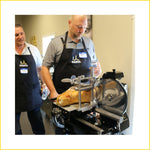 Thumbnail 2 for Arcobaleno AV370 Isabella Fly Wheel Food Slicer — 14.5" Blade Size, Black