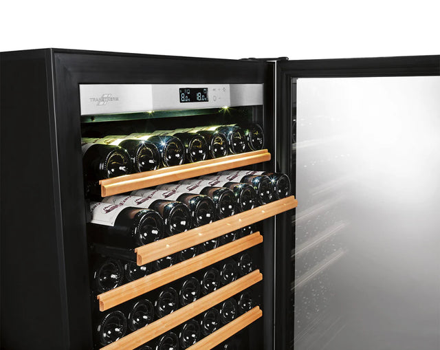 Transtherm by Eurocave Prestige Ermitage Wine Refrigerator — 364 Bottle, Side-by-Side, Single-Zone, Full Glass Doors