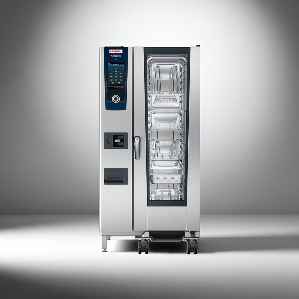 Rational iCombi Pro ICP 20-HALF NG 120V 1PH (LM100FG) Natural Gas Combi Oven — 20 Pan, Half-Size, 120V, 1 Phase