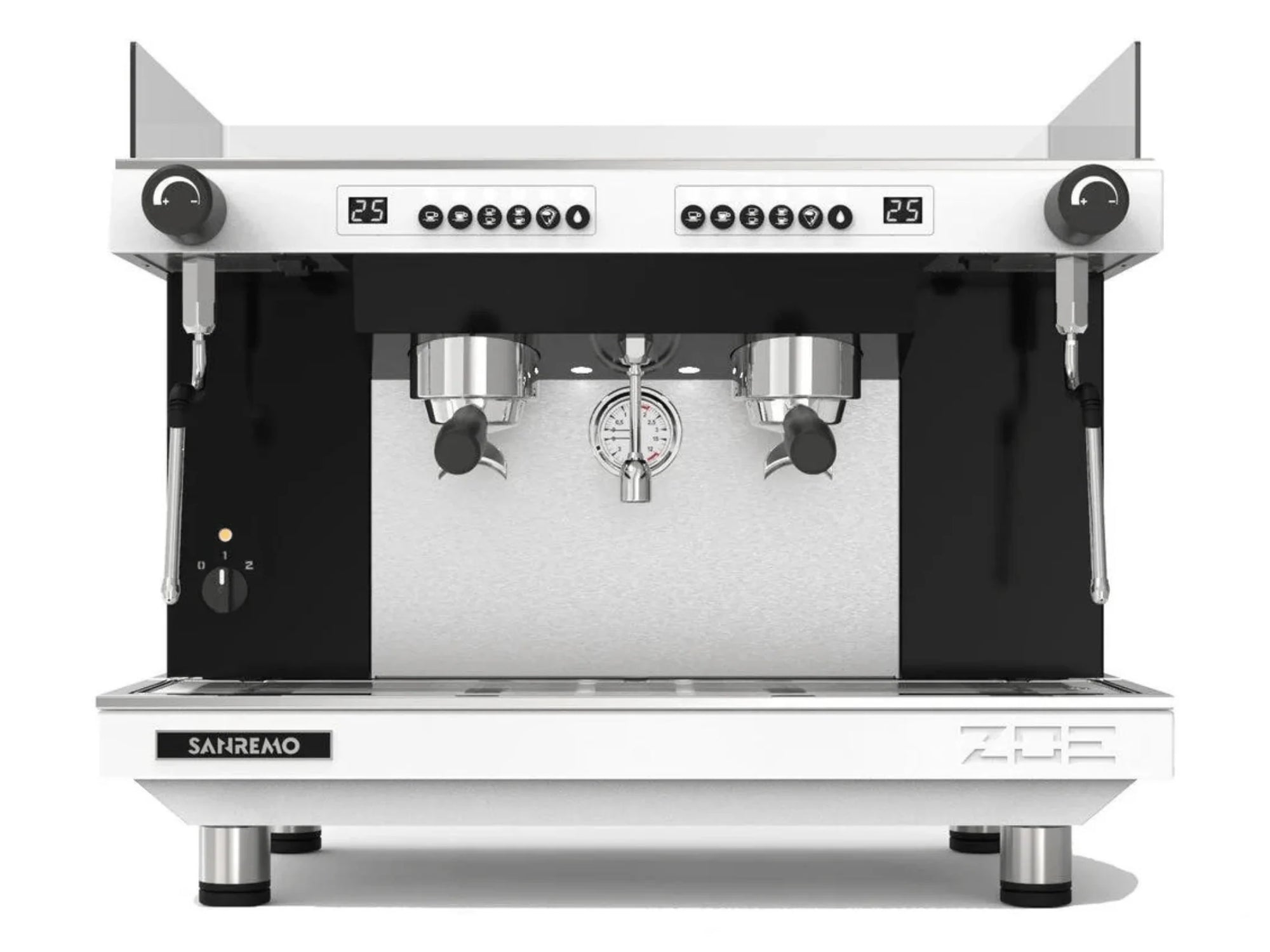 Sanremo Zoe Competition 2 Group Espresso Machine — Tall Cup, White