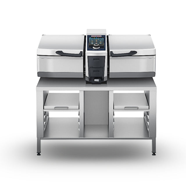 Rational iVario Pro 2-S Electric Tilt Skillet — 2 S-Size Pan, 13 Gallon, 208/240V, with Stand