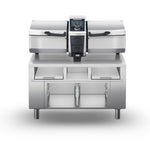 Thumbnail for Rational iVario Pro 2-XS Electric Tilt Skillet — 2 XS-Size Pan, 9 Gallon, 208/240V, with Height Adjustable Stand image 1