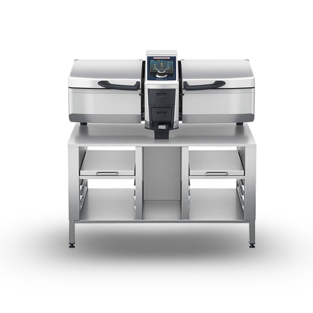 Rational iVario Pro 2-XS Electric Tilt Skillet — 2 XS-Size Pan, 9 Gallon, 208/240V, with Stand