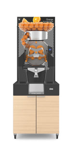 Thumbnail for Zumex 11814 Speed S +plus Juice Corner Automatic Feed Juicer — 40 Fruits / Minute, Self Service, with Wide Oiled Oak Podium image 1